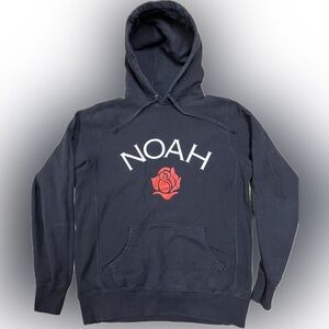 Rare Noah Rose Logo Hoodie FW19 Black Pre-Owned